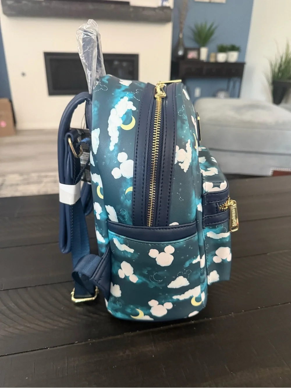 NWT Disney Loungefly Teal Mickey Cloud Mini Backpack